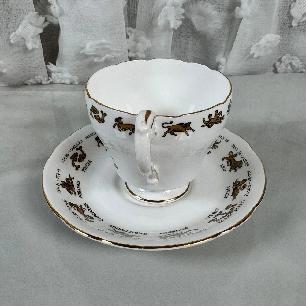Signs of the Zodiac Regal‎ Bone China Sagittarius Cup and Saucer Made in England